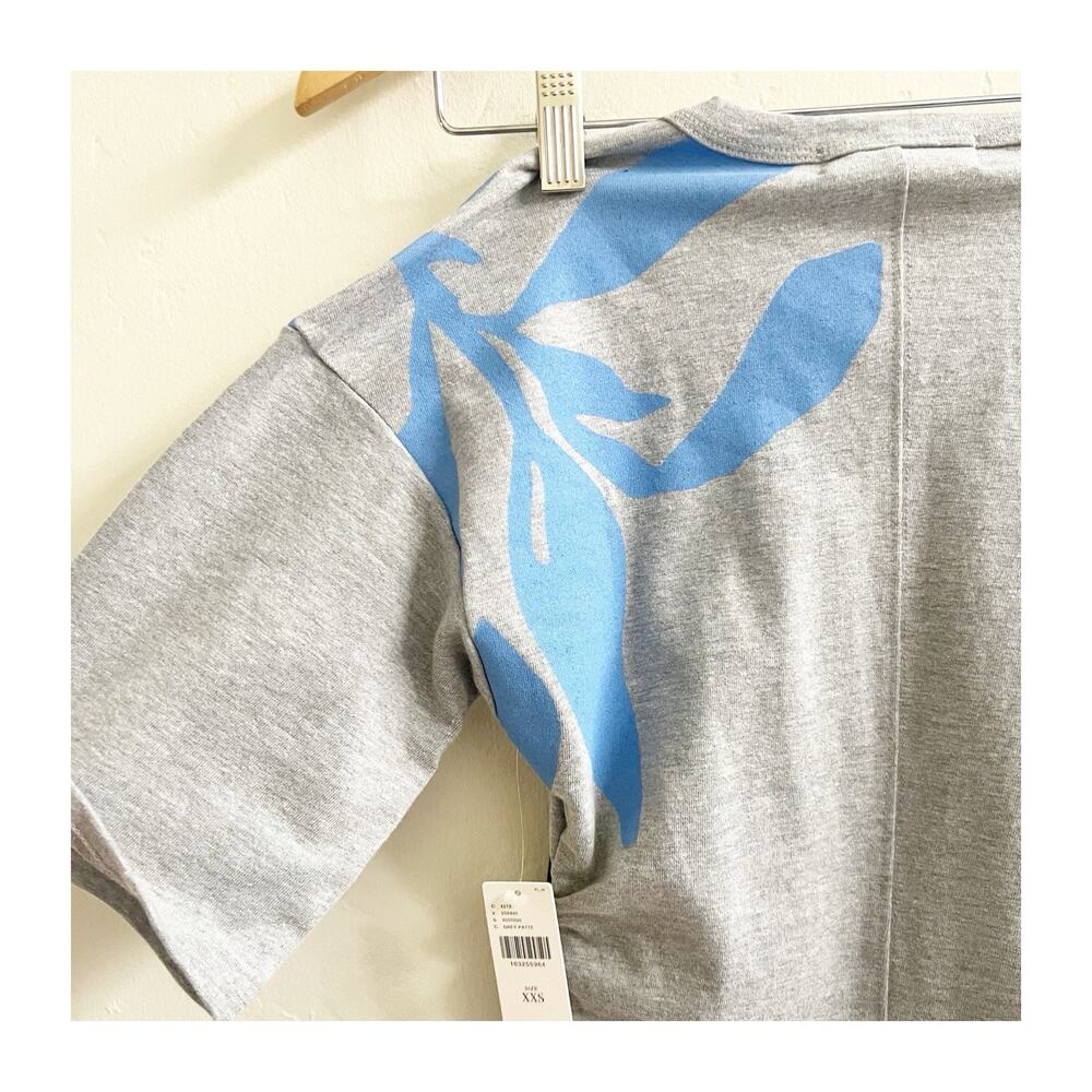 Anthropologie Daily Practice T-Shirt Sport Number Mini Dress XXS NWT Gray - Picture 9 of 14